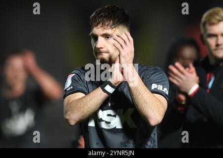 Burton upon Trent, Inghilterra. 26 novembre 2024. Josh Edwards dopo lo Sky Bet EFL League One match tra Burton Albion e Charlton Athletic al Pirelli Stadium. Kyle Andrews/Alamy Live News Foto Stock