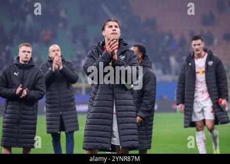 Milano, Milano, ITALIA. 27 novembre 2024. Durante la partita di Champions League 26/11/2024 tra FC International Milan e LB Lipsia allo stadio San Siro di Milano. Nella foto: (Immagine di credito: © Fabio Sasso/ZUMA Press Wire) SOLO USO EDITORIALE! Non per USO commerciale! Foto Stock