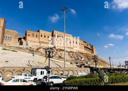 Cittadella di Erbil, Qalat, Hawler, tumulo storico (Tell), parco Shar, capitale del Kurdistan, Erbil, Iraq, Medio Oriente, Asia Foto Stock