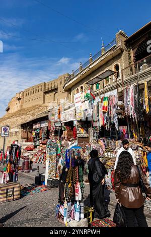 Cittadella di Erbil, Qalat, Hawler, bazar (bazar, bazar), capitale del Kurdistan, Erbil, iracheno, Medio Oriente, Asia Foto Stock