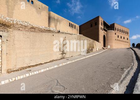 Cittadella di Erbil, Qalat, Hawler, tumulo storico (Tell), ingresso, porta principale, capitale del Kurdistan, Erbil, Iraqi, Medio Oriente, Asia Foto Stock