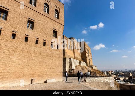 Cittadella di Erbil, Qalat, Hawler, tumulo storico (Tell), ingresso, porta principale, capitale del Kurdistan, Erbil, Iraqi, Medio Oriente, Asia Foto Stock