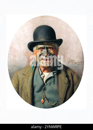 Charles Goldie - Ritratto di te Aho-o-te-Rangi - c1905 Foto Stock