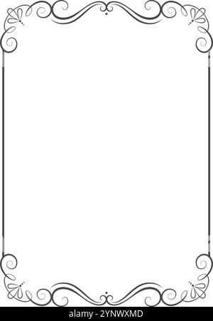 Una cornice bianca con bordo nero Illustrazione Vettoriale
