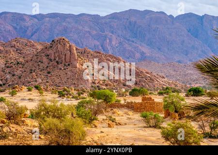 La valle di Tafraoute / Tafrout nelle montagne anti atlante del Marocco Foto Stock