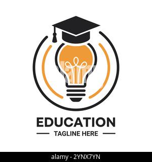 Logo Education, Logo scolastico, Logo universitario, Logo universitario, Logo accademico, branding Education, Logo didattico, Logo per insegnanti, Logo per studenti, Educational Illustrazione Vettoriale