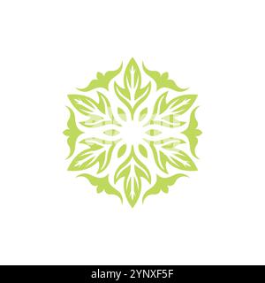 logo di foglie naturali. logo ambiente. modelli di logo ecologici Illustrazione Vettoriale