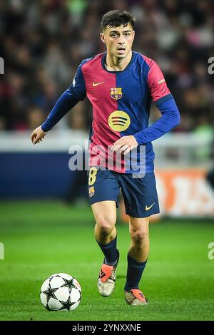 Barcellona, Barcellona, Spagna. 26 novembre 2024. Pedro GONZALEZ LOPEZ (Pedri) di Barcellona durante la partita di UEFA Champions League, fase MD5 tra FC Barcelona e Stade Brestois (Brest) all'Estadi Olimpic Lluis Companys il 26 novembre 2024 a Barcellona, Spagna. (Credit Image: © Matthieu Mirville/ZUMA Press Wire) SOLO PER USO EDITORIALE! Non per USO commerciale! Foto Stock