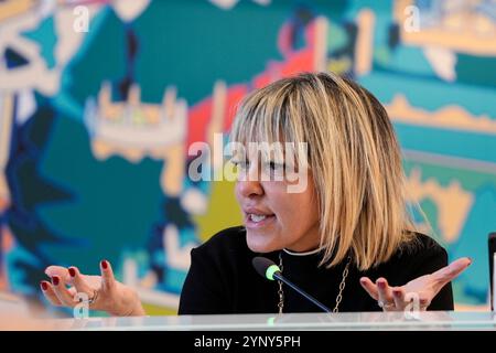 Torino, Italia. 27 novembre 2024. Marina Chiarelli durante la conferenza di presentazione del Golden Boy 2024. Torino, nord italia - 27 novembre 2024 (foto di Fabio Ferrari/LaPresse) credito: LaPresse/Alamy Live News Foto Stock