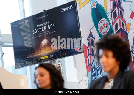 Torino, Italia. 27 novembre 2024. Durante la conferenza di presentazione del Golden Boy 2024. Torino, nord italia - 27 novembre 2024 (foto di Fabio Ferrari/LaPresse) credito: LaPresse/Alamy Live News Foto Stock