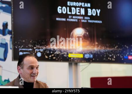 Torino, Italia. 27 novembre 2024. - Durante la conferenza di presentazione del Golden Boy 2024. Torino, nord italia - 27 novembre 2024 (foto di Fabio Ferrari/LaPresse) credito: LaPresse/Alamy Live News Foto Stock