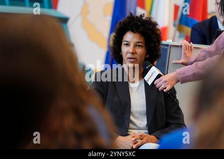 Torino, Italia. 27 novembre 2024. Sara Game durante la conferenza di presentazione del Golden Boy 2024. Torino, nord italia - 27 novembre 2024 (foto di Fabio Ferrari/LaPresse) credito: LaPresse/Alamy Live News Foto Stock