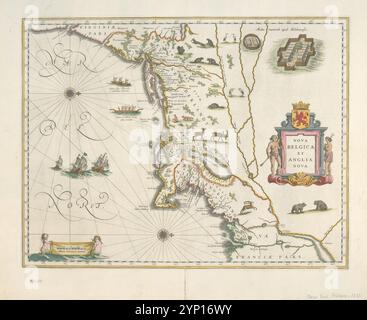 Nova Belgica e Anglia Nova. 1635 di Blaeu, Willem Janszoon, 1571-1638 Foto Stock