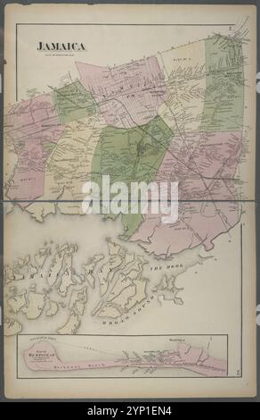 Giamaica.- parte di Hempstead, Tn. Of Hempstead, Queens Co. 1873 by Beers, F. W. (Frederick W.) Foto Stock