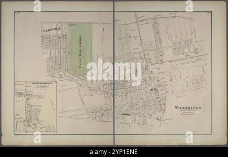 Woodhaven, Town of Jamaica, Queens Co. - South Woodhaven, Town of Jamaica, Queens Co. 1873 by Beers, F. W. (Frederick W.) Foto Stock