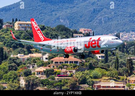 Corfù, Grecia - 8 giugno 2024: Aereo Jet2 Boeing 737-800 all'aeroporto di Corfù in Grecia. Foto Stock