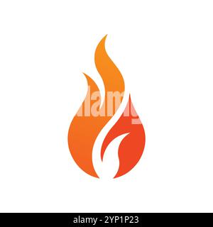 Versatile Fire Vector per logo, promozioni, siti Web, marketing, giochi e packaging Illustrazione Vettoriale