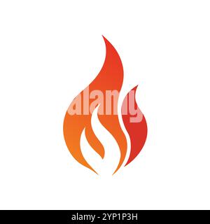 Versatile Fire Vector per logo, promozioni, siti Web, marketing, giochi e packaging Illustrazione Vettoriale