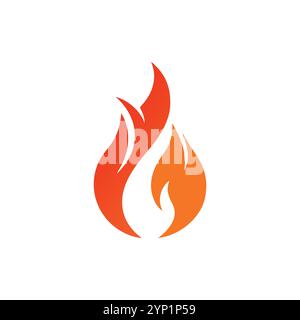 Versatile Fire Vector per logo, promozioni, siti Web, marketing, giochi e packaging Illustrazione Vettoriale