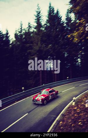 Classica Alfa Romeo Giulietta Sprint alla gara di auto d'epoca, Jochpass Oldtimer Memorial, Germania Foto Stock
