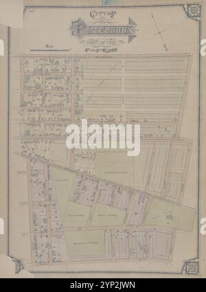 Città di Paterson. Parte del 4th e 5th Wards 1877 Foto Stock