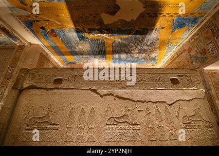 Tomba di Ramsete IV, Valle dei Re, patrimonio dell'umanità dell'UNESCO, Tebe, Luxor, Egitto, Nord Africa, Africa Foto Stock