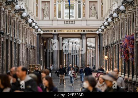 Royal Gallery di Saint Hubert, Bruxelles, Belgio, Europa Foto Stock