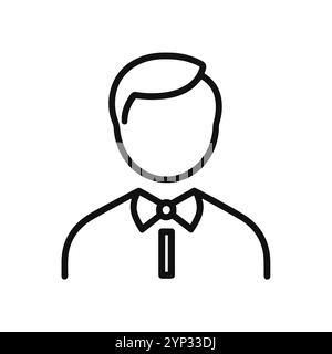 Icona profilo uomo in parità. Semplice avatar vettoriale astratto, uomo d'affari, presidente, lavoratore, utente o presidente icona Illustrazione Vettoriale