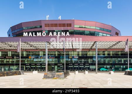 La Malmö Arena è un'arena polivalente al coperto situata a Malmö, Svezia, sede della squadra di hockey su ghiaccio Malmö Redhawks, aperta nel 2008. Foto Stock