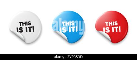 Questo è il simbolo. Cartello con l'offerta speciale. Etichette adesive dei prezzi. Vettore Illustrazione Vettoriale