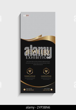 Striscioni avvolgibili o design elegante Illustrazione Vettoriale