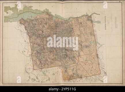 New York State, Double Page Plate No. 16 [Mappa della contea di Essex] 1895 Foto Stock