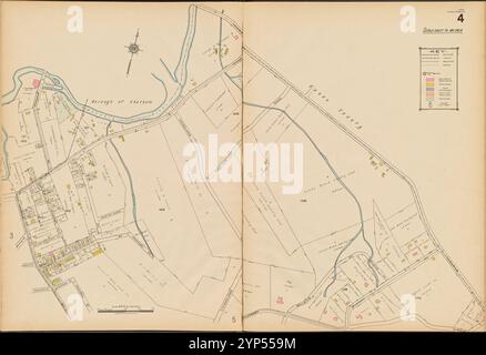 Summit, Double Page Plate No. 4 [Map bounded by Morris Turnpike, Hillcrest Ave., Morris Ave., Passaic River] 1922 by Sanborn Map Company Foto Stock