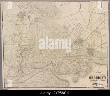 Nuova mappa della città di Brooklyn: Pubblicata per il Brooklyn City Directory 1873 da Phelps, Humphrey, attivo nel XIX secolo Foto Stock