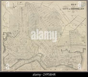 Mappa della città di Brooklyn 1863 1863 di Phelps, Humphrey, attivo 19 ° secolo Foto Stock