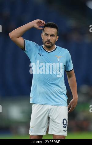 Roma, Italia. 28 novembre 2024. Pedro laziale durante il girone singolo UEFA Europa League tra Lazio e Ludogorets allo Stadio Olimpico di Roma, Italia - giovedì 28 novembre 2024 - Sport Soccer (foto di Alfredo Falcone/LaPresse) credito: LaPresse/Alamy Live News Foto Stock