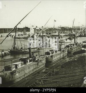 L'apertura del canale di Suez, Egitto, 1869. Arrivo degli sceicchi arabi in Ismailia, Foto Stock