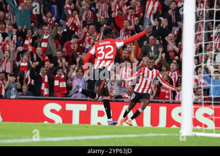 Bilbao, Spagna. 28 novembre 2024. Partita di calcio UEFA Europa League Athletic Club vs Elfsborg allo stadio San Mames di Bilbao, Spagna. 28 novembre 2024. 900/Cordon Press Credit: CORDON PRESS/Alamy Live News Foto Stock