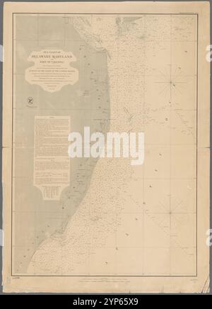 Sea Coast of Delaware, Maryland e parte della Virginia 1852 di Bache, A. D. (Alexander Dallas), 1806-1867 Foto Stock