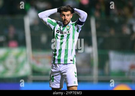 Mlada Boleslav, Repubblica Ceca. 28 novembre 2024. L'Aitor Ruibal (Siviglia) è visto durante la UEFA Conference League, 4 ° round match: FK Mlada Boleslav vs Real Betis Balompie Sevilla, a Mlada Boleslav, Repubblica Ceca, il 28 novembre 2024. Crediti: Radek Petrasek/CTK Photo/Alamy Live News Foto Stock