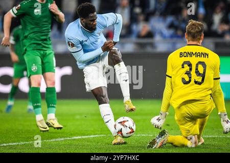 Roma, Italie. 28 novembre 2024. Boulaye DIA della Lazio Roma durante la partita di calcio UEFA Europa League, League Phase MD5 tra SS Lazio e PFK Ludogorets Razgrad il 28 novembre 2024 allo Stadio Olimpico di Roma, Italia - foto Matthieu Mirville (M Insabato)/DPPI Credit: DPPI Media/Alamy Live News Foto Stock