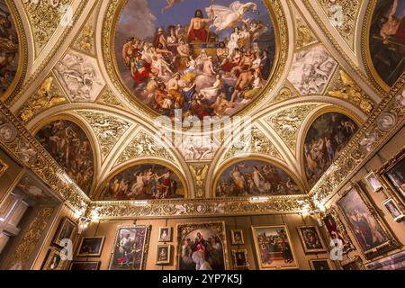 FIRENZE, ITALIA, 28 OTTOBRE 2015 : interni e dettagli architettonici di Palazzo Pitti, 28 ottobre 2015 a Firenze, Italia, Europa Foto Stock