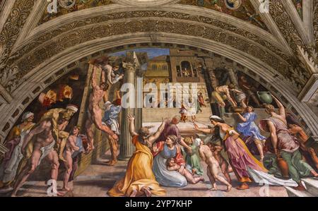 Città del Vaticano, Vaticano, 12 Giugno 2015 : interni e dettagli architettonici di stanze di Raffaello nel Museo del Vaticano, 12 giugno 2015, nella Città del Vaticano il Vaticano Foto Stock