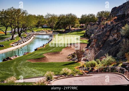 Campo da golf a Palm Springs, California, stati uniti Foto Stock