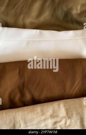 Texture di tessuti diversi in un unico telaio Foto Stock