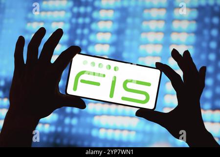 7 maggio 2024, Brasile. In questa immagine, il logo FIS Global (Fidelity National Information Services) viene visualizzato sullo schermo di uno smartphone Foto Stock