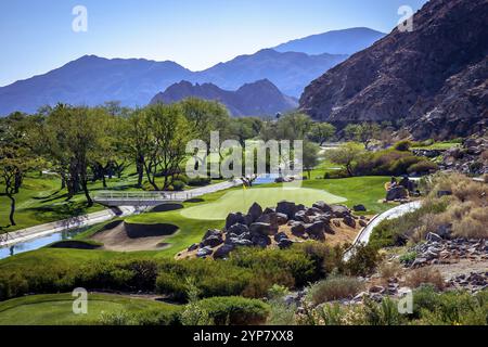 Campo da golf a Palm Springs, California, stati uniti Foto Stock