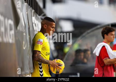 Gustavo Garcia visto durante la partita della Liga Portogallo tra squadre del CF Estrela Amadora e del CD Nacional all'Estadio Jose Gomes (Maciej Rogowski) Foto Stock