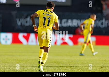 Nigel Thomas visto durante la partita della Liga Portogallo tra squadre del CF Estrela Amadora e del CD Nacional all'Estadio Jose Gomes (Maciej Rogowski) Foto Stock