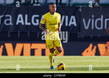 Gustavo Garcia visto durante la partita della Liga Portogallo tra squadre del CF Estrela Amadora e del CD Nacional all'Estadio Jose Gomes (Maciej Rogowski) Foto Stock